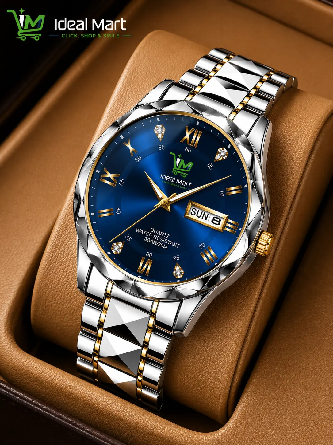 POEDAGAR Luxury Watch For Man Waterproof Luminous Date Week Stainless Steel Men Watch Casual Quartz Men's Watch